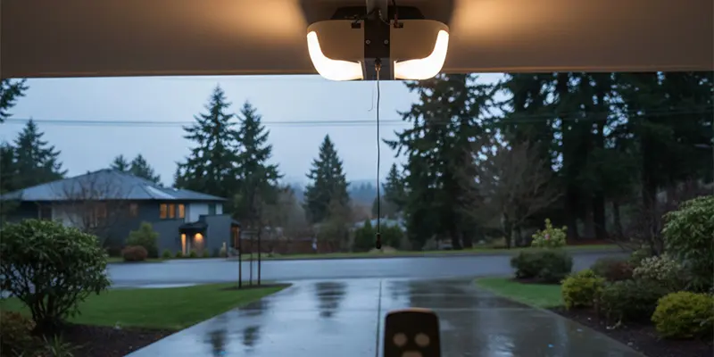 LED bulbs in a garage door opener causing remote range issues in Seattle